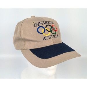 Vintage Winter Olympics Innsbruck Austria Spell Out Snapback Hat Cap 1974